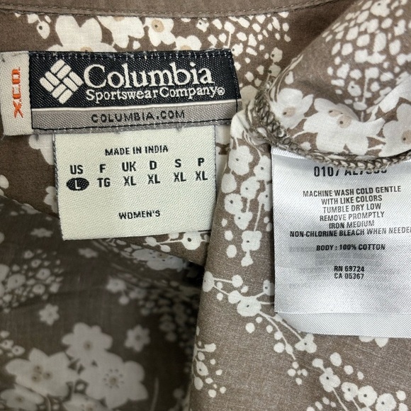 Columbia Sportswear XCO Floral Pearl Snap Front Women's Top - Picture 7 of 7